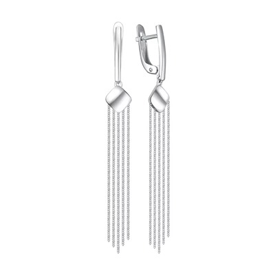 Серьги из серебра без вставки, Л-26780
