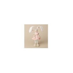 Фигурка декоративная КРОЛИК 10*10*29,5см, полистоун/текстиль