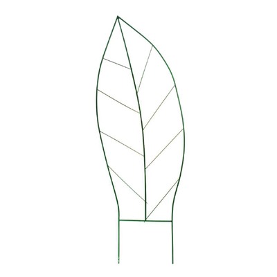 Шпалера, 187×60×1 см, металл, зелёная, «Лист»