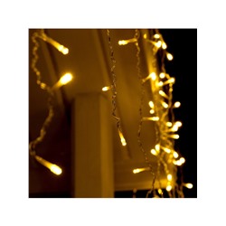 Гирлянда «Бахрома» 3×0.9 м, IP44, УМС, прозрачная нить, 232 LED, свечение тёплое белое, 220 В