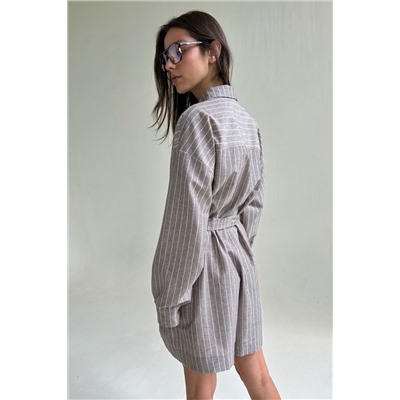 Комбинезон  MIX091/04/Кофе, белый