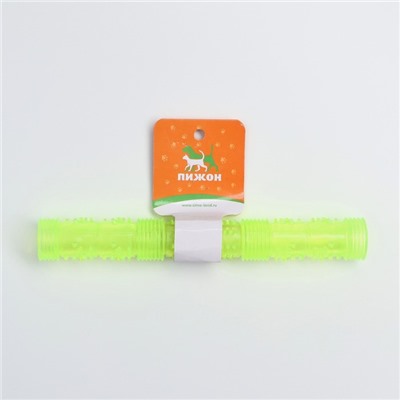 Жевательная игрушка для собак «Палка», 24.5 см, тренировочная, полая, жёлтая