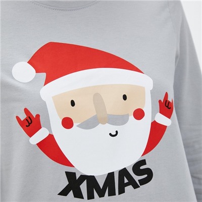 Пижама новогодняя женская (лонгслив, брюки) KAFTAN Santa, размер 48-50