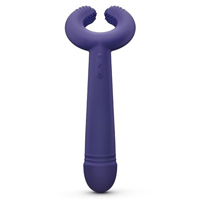 Темно-синий вибратор для пар Please Me Multi Vibrator