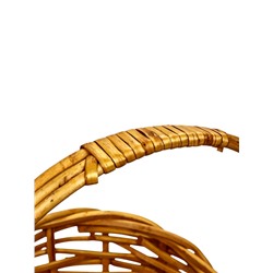 Корзина плетёная для хранения, лоза, с ручкой, коричневая, набор 3 шт.