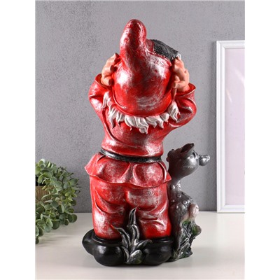 Фигура полистоун «Гном с оленёнком», 48 см