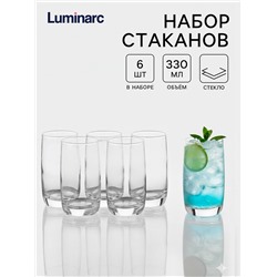 Набор стаканов Luminarc French brasserie, 330 мл, 6 шт., стекло, прозрачный