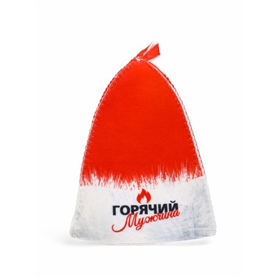 Набор для бани с принтом «Горячий мужчина», 5 предметов: портфель, шапка, рукавица, тапочки, коврик, «Банная забава»