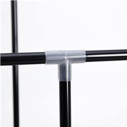 Вешалка - стойка напольная для одежды Доляна, напольная, 2 перекладины, 160×45×169 см, чёрная