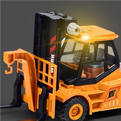 Машина  "Вилочный погрузчик4" 1:43 (свет,звук) в коробке