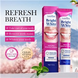 SADOER Отбеливающая зубная паста Sakura Mint, 100гр