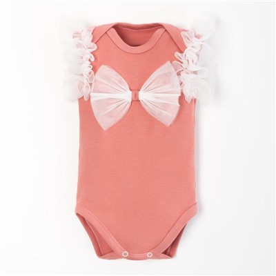 Боди с бантиком «Крошка Я» BASIC LINE, рост 68-74 см