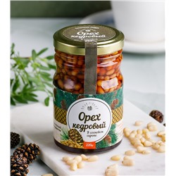 Кедровый орех в сиропе из сосновой шишки / стекло / 220 гр / Солнечная Сибирь