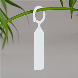 Бирки садовые, для маркировки растений, 10.5 см, набор 20 шт., маркер, пластик, белые, Greengo