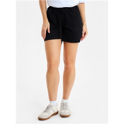 Шорты женские, цвет черный, размер 52