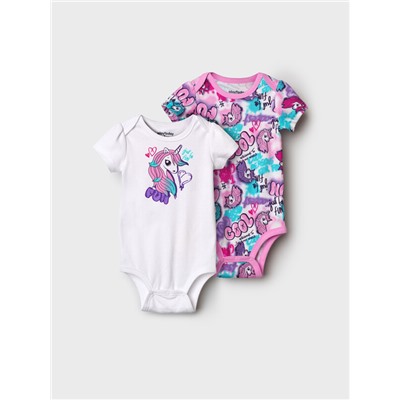 Боди детское трикотажное для девочек, 2 шт в комплекте