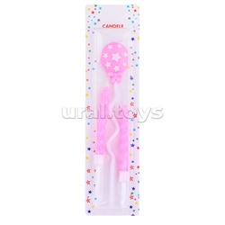 Набор свечей праздничных "Шарик" розовый