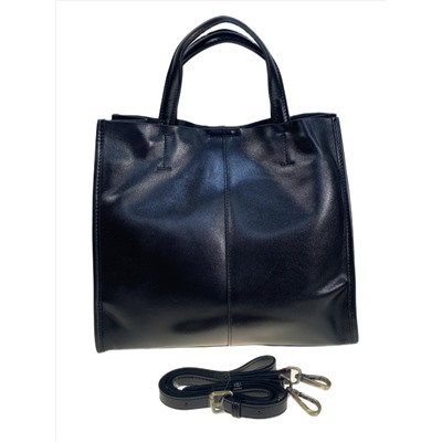 Женская сумка из натуральной кожи, цвет черный