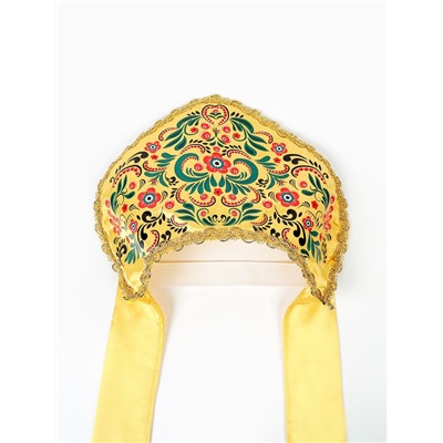 Ободок кокошник «Русская краса», цвет золотой, р-р 54-58
