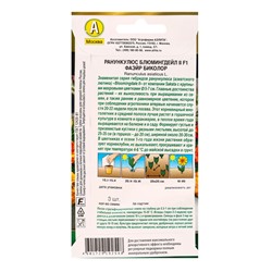 Семена цветов Ранункулюс Блюмингдейл II F1 фаэйр биколор Мн С. Sakata Золотая серия, Ц/П,3 шт. 10945