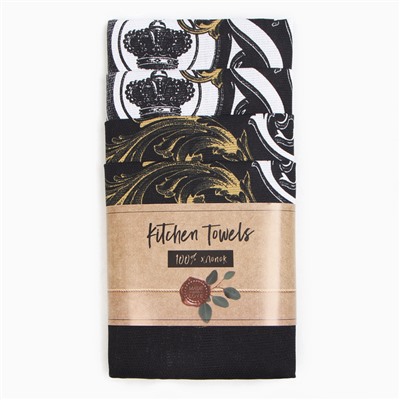 Набор кухонных полотенец «Доляна» Boss: 35×60 см - 4 шт., 100% хлопок, 160 г/м²