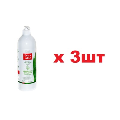 Extra Aloe Крем-Гель душа 1л Деликатный 3шт