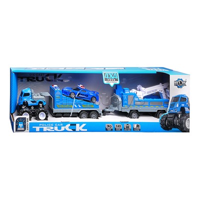 Машина "Полицейский прицеп" 1:43 в коробке