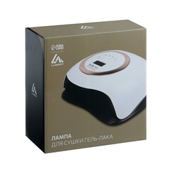 Лампа для маникюра Luazon LUF-12, UV/LED, 42 диода, 168 Вт, таймер, бело-золотая