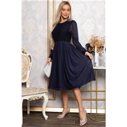 Платье Игра теней (синее) П14860-3М