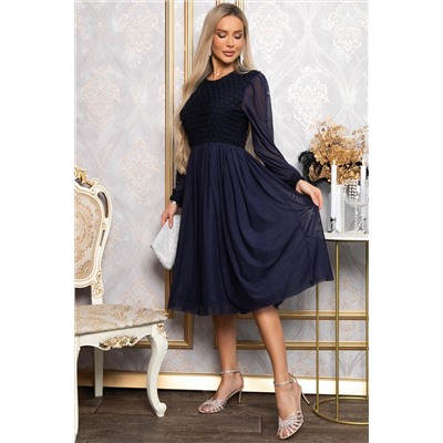 Платье Игра теней (синее) П14860-3М