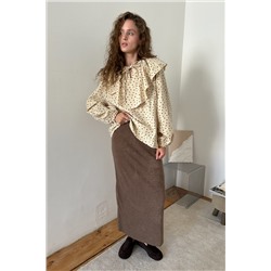 Блузка женская  DREAM072/04/Бежевый, черный