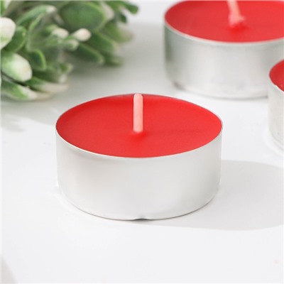 Набор свечей ароматических чайных «Клубника», 3.8×1.6 см, 3.5 ч, 12 г, 20 шт. в термоусадке