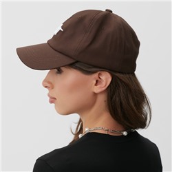 Кепка MINAKU Heart, коричневая, размер 56-58