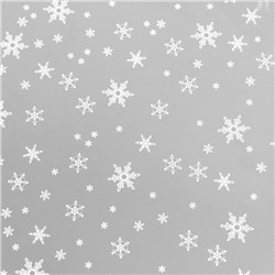 Пленка глянцевая новогодняя «Снежинки», белая, 0.7×8.2 м, 40 мкм, 200 г
