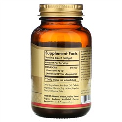 Solgar, Коэнзим Q10 с мегасорбом, 60 мг, 120 мягких таблеток