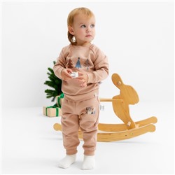 Костюм детский (свитшот, брюки) «Крошка Я. Новогодние игрушки», рост 62-68 см