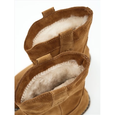 Казаки женские рыжие на меху, войлок