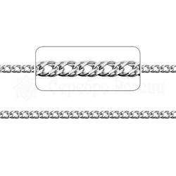 Цепь из серебра родированная - Двойной ромб, 65 см 925 пробы 106312065р
