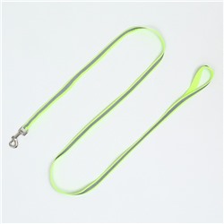 Комплект для кошек светоотражающий, ширина 1 см, шлейка 21-35 см, поводок 120 см, зелёный