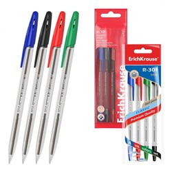 Набор ручек шариковых  4цв 44593 R-301 "Классика" ErichKrause