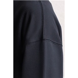 Свободный свитшот с принтом и разрезами из эластичного футера двухнитки без начеса VILATTE, 1228150