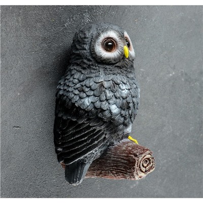 Садовая фигура из полистоуна «Сова на ветке», подвесная, 10×14×21 см, МИКС