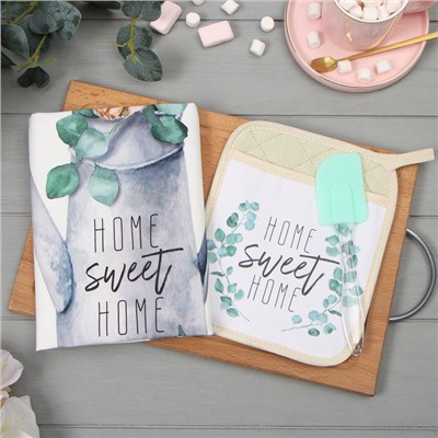 Набор подарочный Home sweet: прихватка-карман, полотенце, лопатка