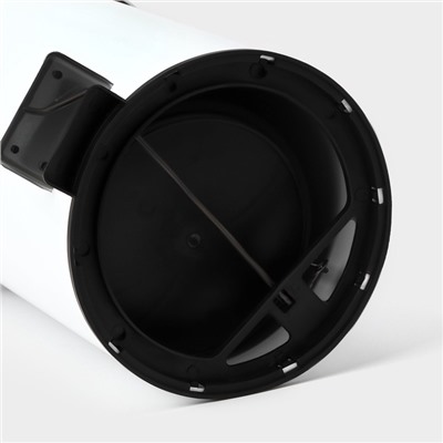 УЦЕНКА Ведро мусорное с педалью, 12 л, нерж. сталь, цвет белый