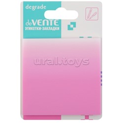 Самоклеящиеся этикетки-закладки "Degrade" пластиковые прозрачные, 76x76 мм, малиновые
