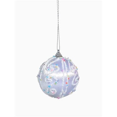 Ёлочные игрушки «Бамби», шары новогодние, d=8 см, 3 шт., серебро