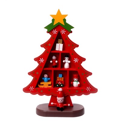 Сувенир «Ёлка с ячейками под подарки», 14.5×19.5 см, красная