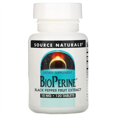 Source Naturals, BioPerine, 10 мг, 120 таблеток