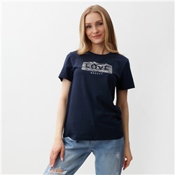 Футболка женская Be Friends, тёмно-серая, размер 44