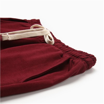 Шорты женские, цвет бордовый, размер 56